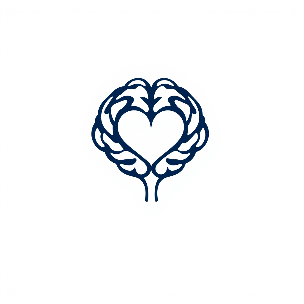 Main logo studio: Instagram Profile about psychology, coaching, motivation, mental health... I need a logo that describe: brain & heart, minimalism and profesionalism.
