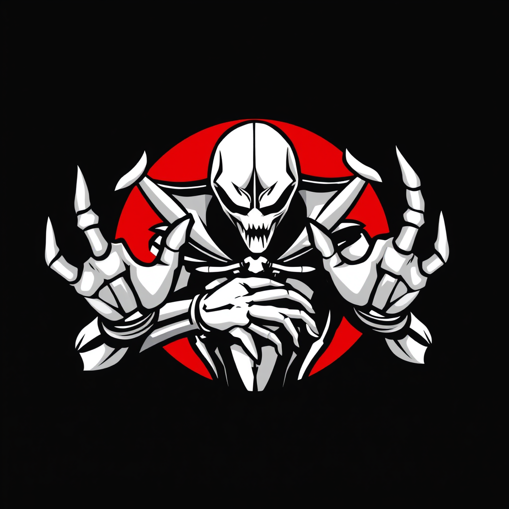 Main logo studio: PUEDES HACEER UN LOGO PARA UN CONCURSO DE ROBOT QUE SEA DE COLOR ROJO Y BLANCO Y QUE DIGA PHANTOM Y QUE TENGA UN BLOQUE EN LAS MANOS UN CUADRADO EN LA