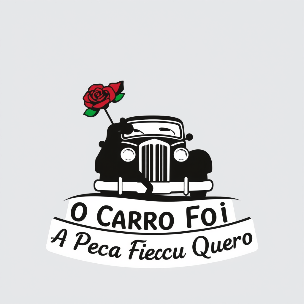 Main logo studio: O nome da marca chama se O Carro Foi A Peça Ficou Quero um logotipo em tom de azuis e pretos Com uma caveira e rosas