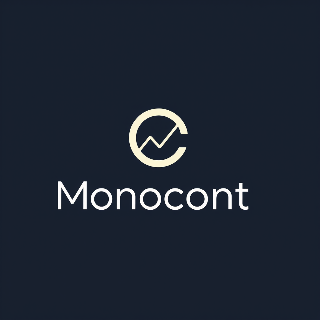 Main logo studio: Diseña un logo profesional, minimalista, moderno y elegante para un sistema contable. Combina creativamente las letras M y C con un elemento sutil rel