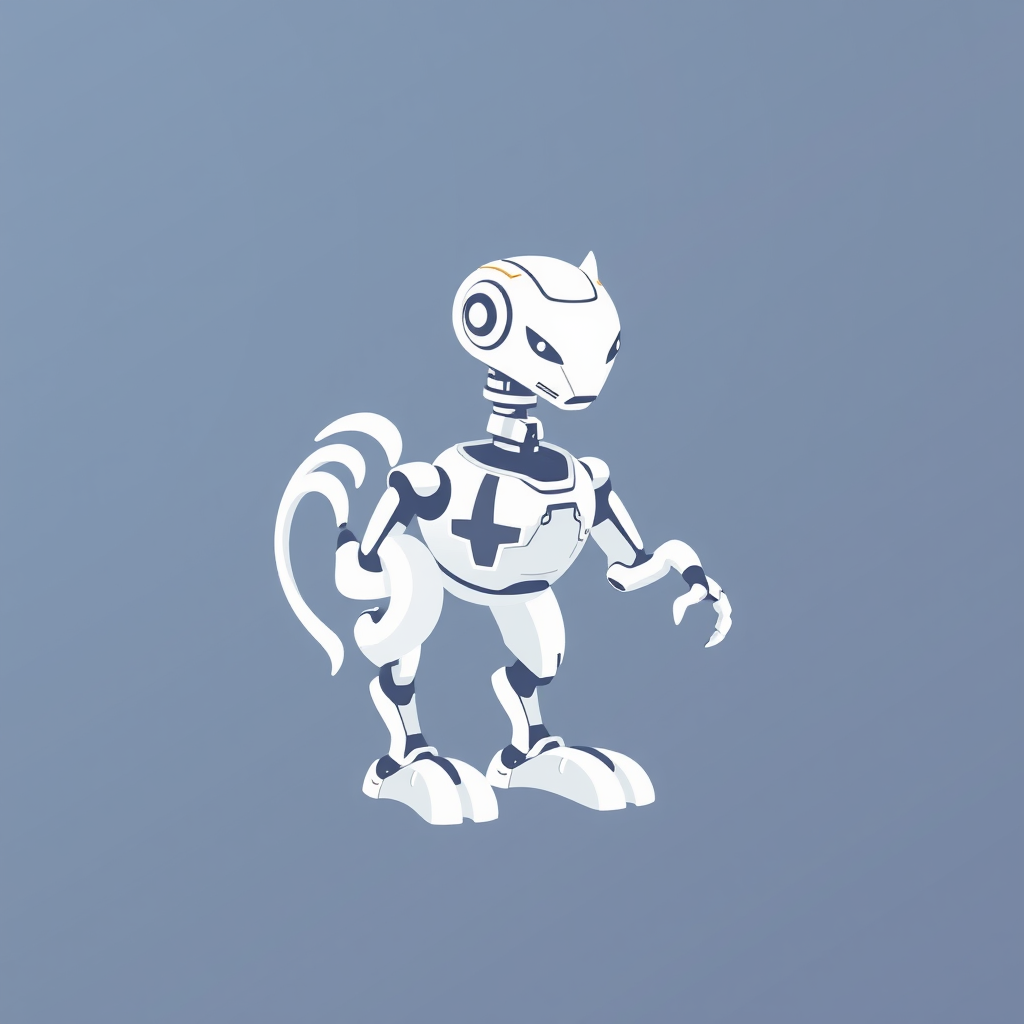 Main logo studio: Make a white begron bitcoin robot logo