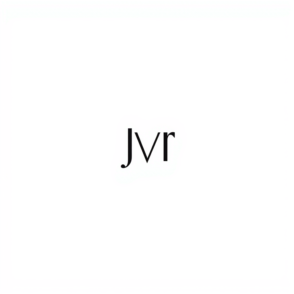Minimalist Logo idea: minimalist logo, simple geometric mark for Jvr for javour skincare brand minimal luxury elegant ans simple , flat vector, clean lines, centered, solid