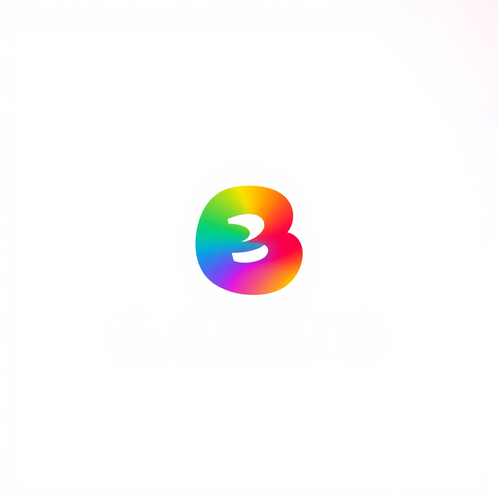 Gradient Logo idea: gradient logo for EL BURRITO 016 , smooth color gradient, modern vibrant colors blending together, clean flat shape with gradient fill, minimalist des