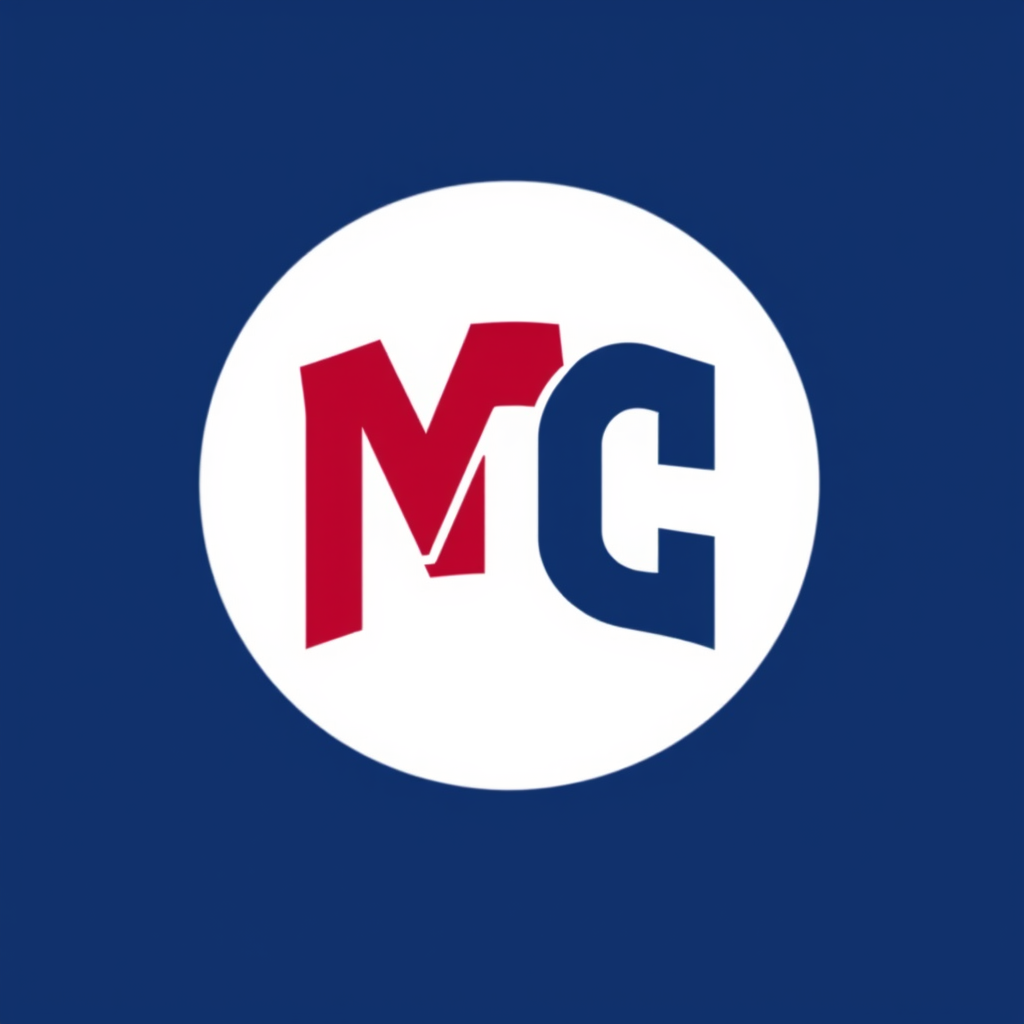 Main logo studio: Logo minimalista y moderno para una marca deportiva. Crear un símbolo circular o compacto, sin forma de escudo. Combinar de manera elegante las letras