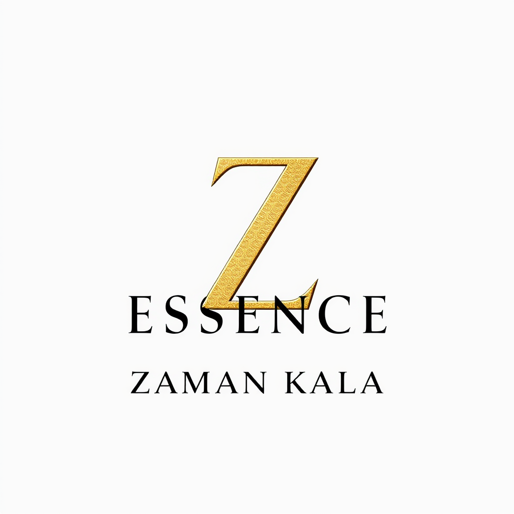 Main logo studio: Create an iconic luxury watch logo for ESSENCE × ZAMAN KALA. Design a sophisticated custom E/Z monogram inspired by haute horlogerie, architectural ge