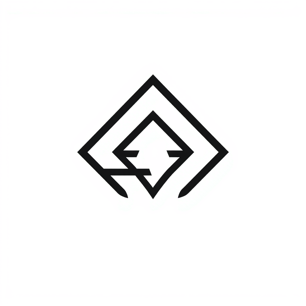 Abstract Logo idea: abstract logo mark for ELVA, Fasion & beatuy , geometric abstract shape, modern minimalist mark, clean lines, flat vector logo, centered, solid white