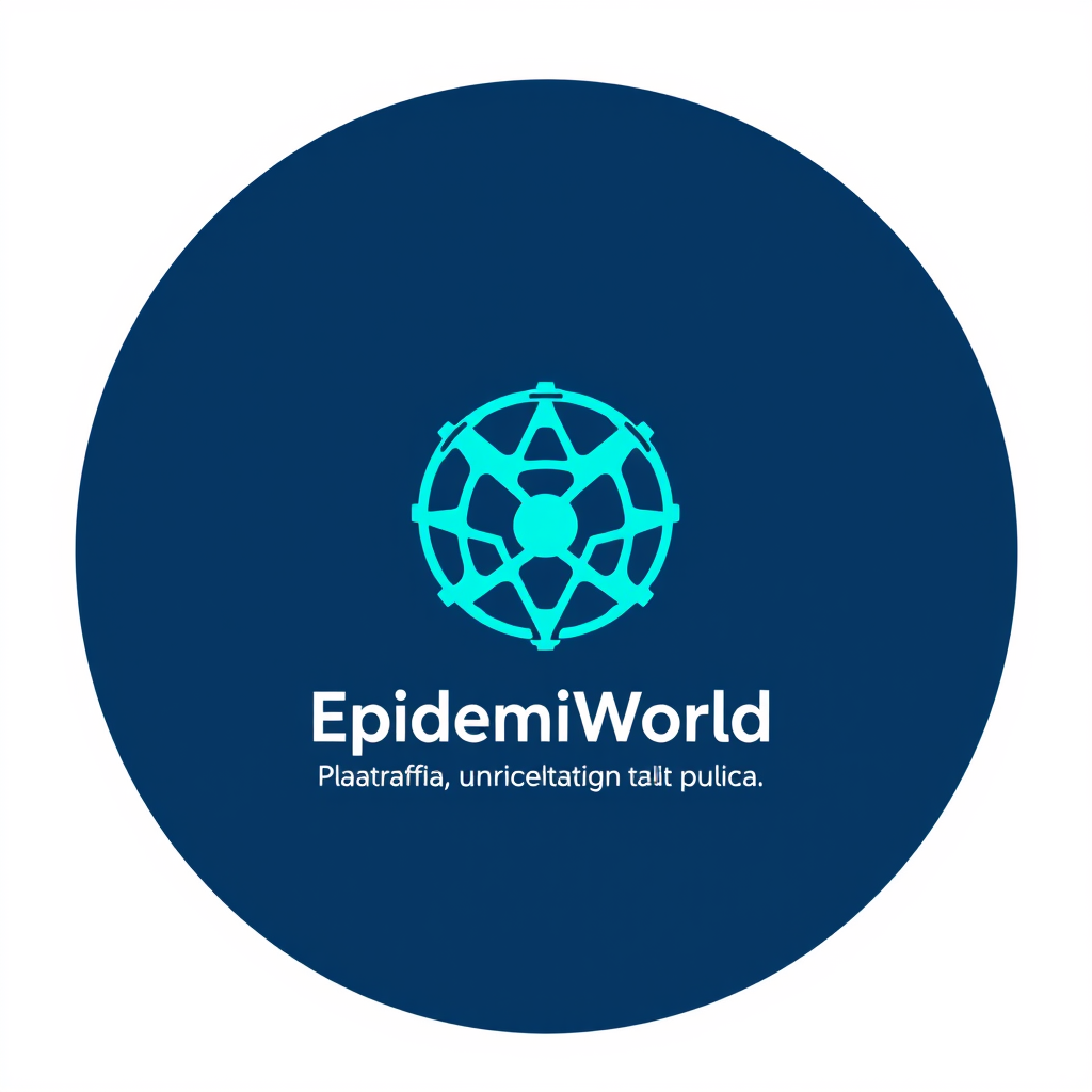 Minimalist Logo idea: minimalist logo, simple geometric mark for “EpidemiWorld — plataforma de epidemiología y salud pública. Logo moderno, científico, minimalista, profesi