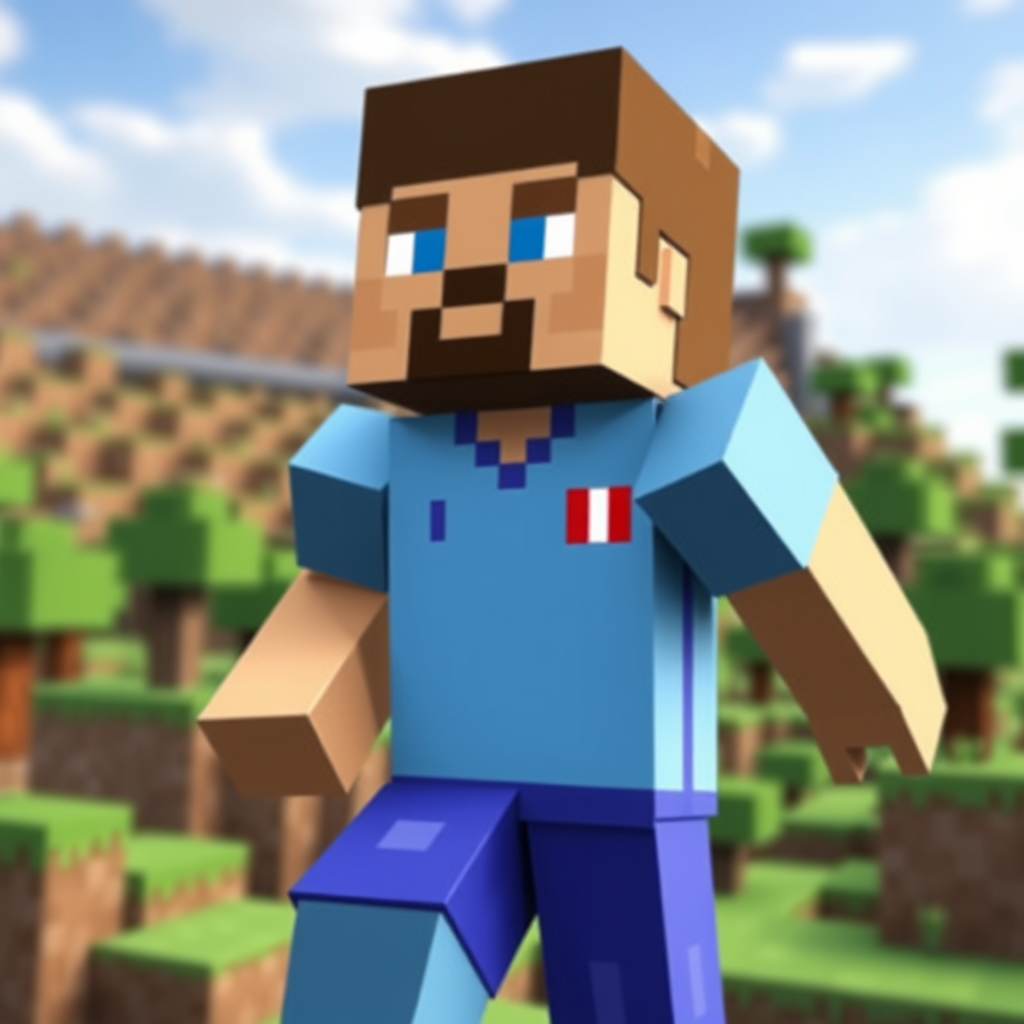 Main logo studio: Minecraft calcio Steve