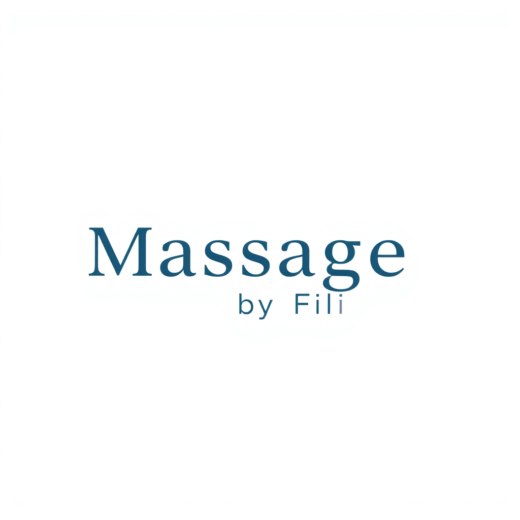 Main logo studio: Business name: Massage by Filip Industry: Health /Massage Style: Minimalist, modern, professional Colors: light blue / beige / / white Symbol: spine o