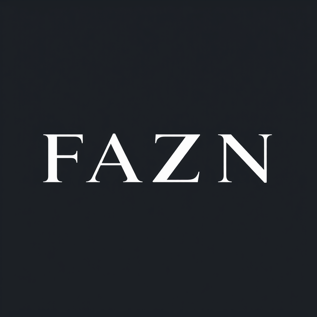 Main logo studio: FAZN. Brand that will be selling and reselling on social media platforms. Professional, clean, minimalist, customer enticing, trustworthy, business, p