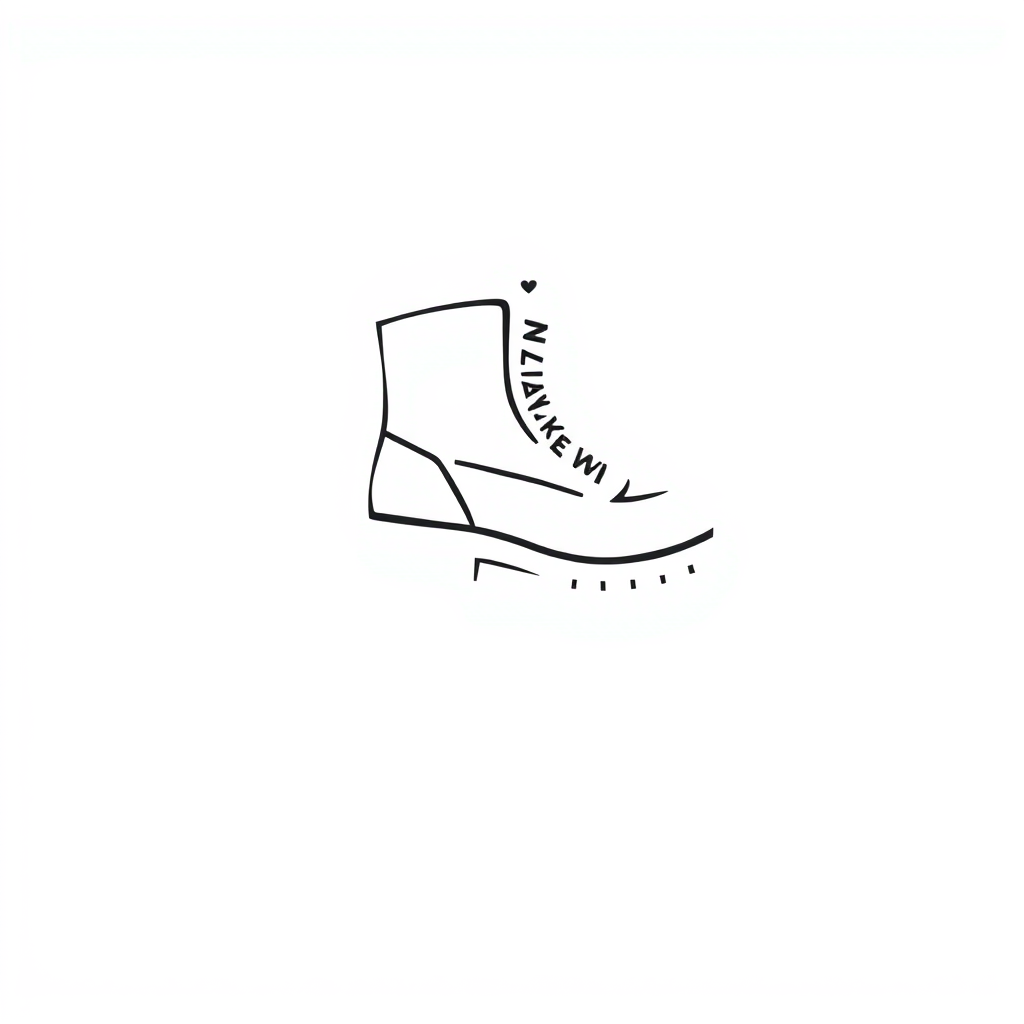 Main logo studio: Make a logo of a boot image with a white background