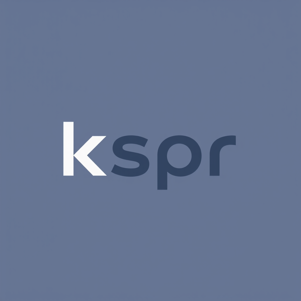Main logo studio: brand name is "kspr." It is graphic design freelancer. Minimalist style.