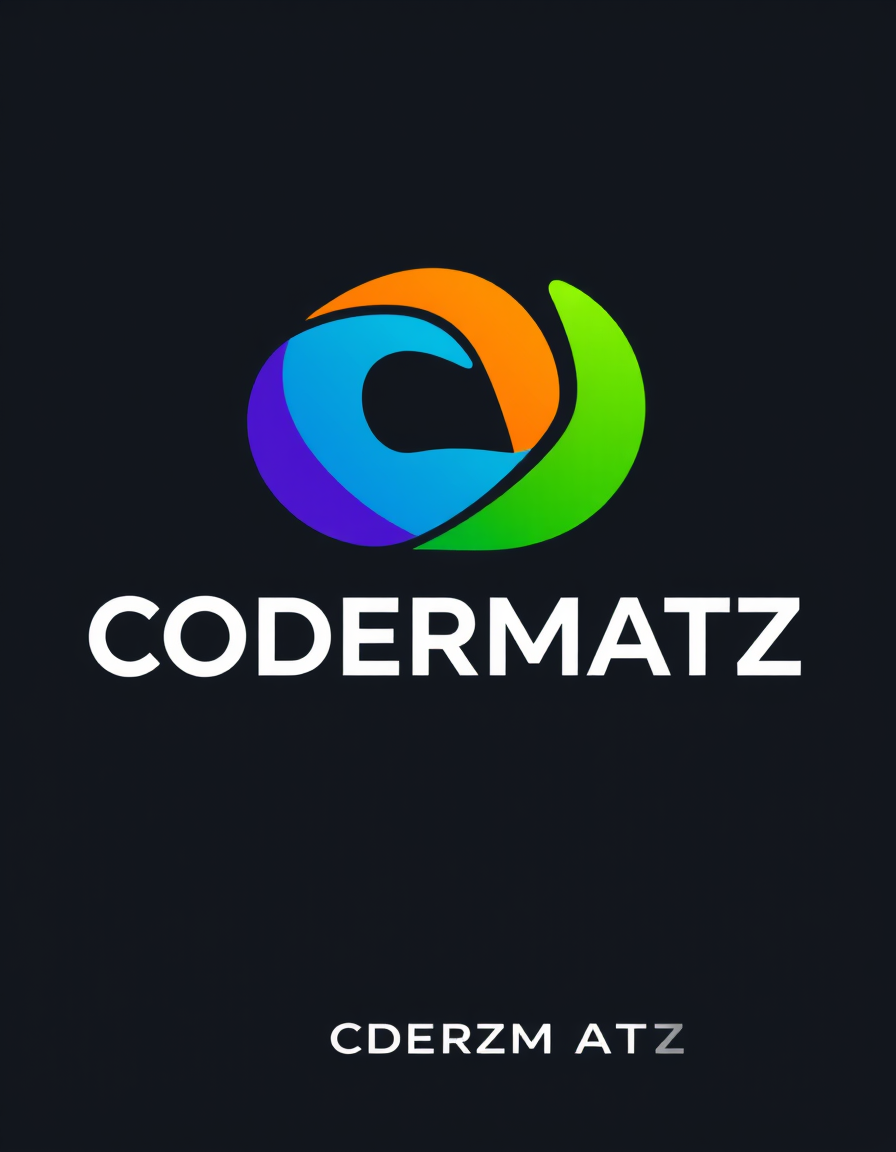 Main logo studio: Crea un logo simbolico e minimalista per un gruppo chiamato CODERMATZ. Non usare necessariamente la scritta completa: crea un simbolo unico e riconosc