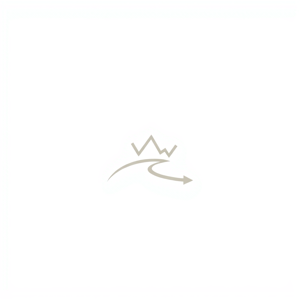 Minimalist Logo idea: minimalist logo, simple geometric mark for Sharma tour and travels , flat vector, clean lines, centered, solid white background, lots of negative spac