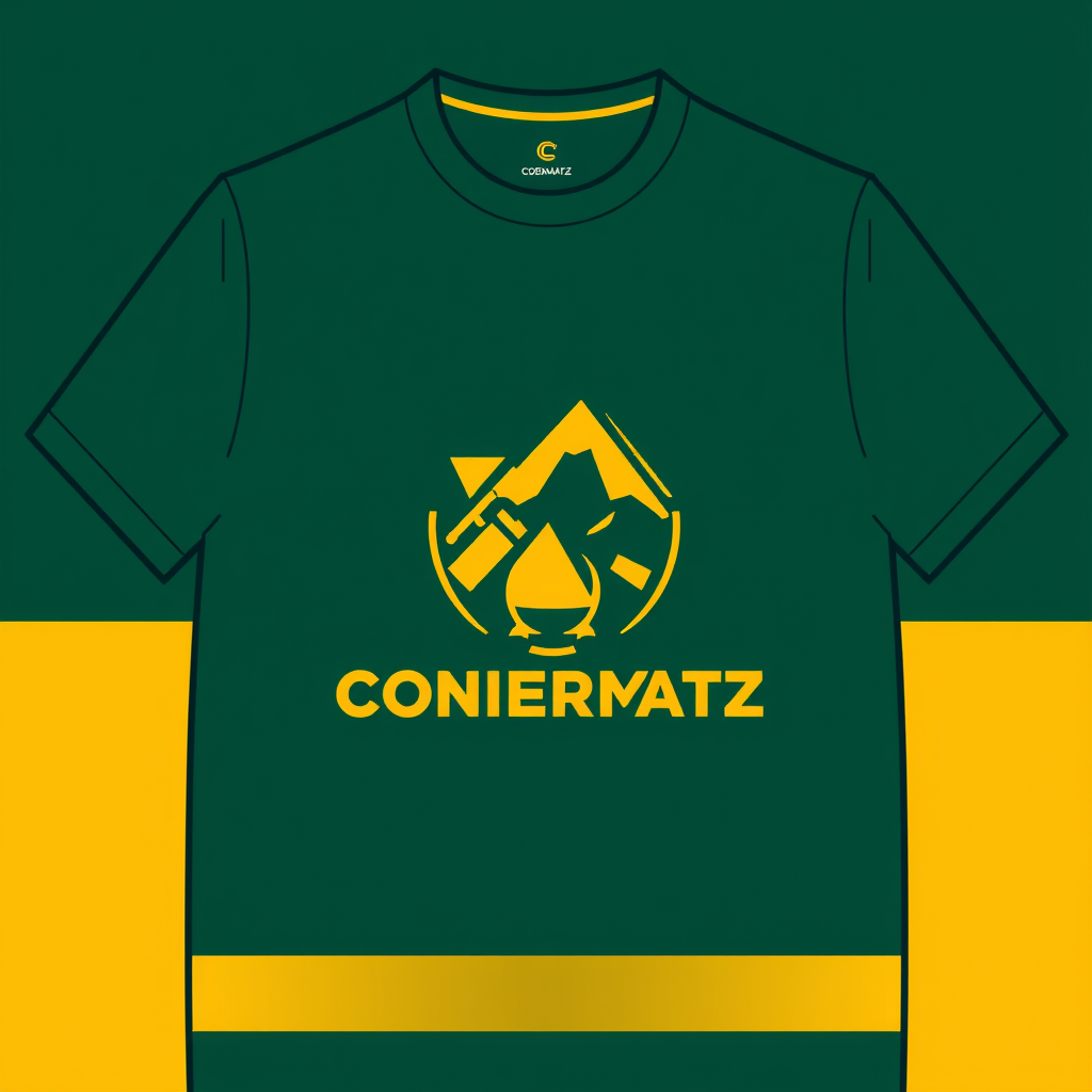 Main logo studio: Crea un marchio grafico moderno e minimalista per le magliette della scuola media Codermatz. Il simbolo principale deve essere un berretto da Alpino,
