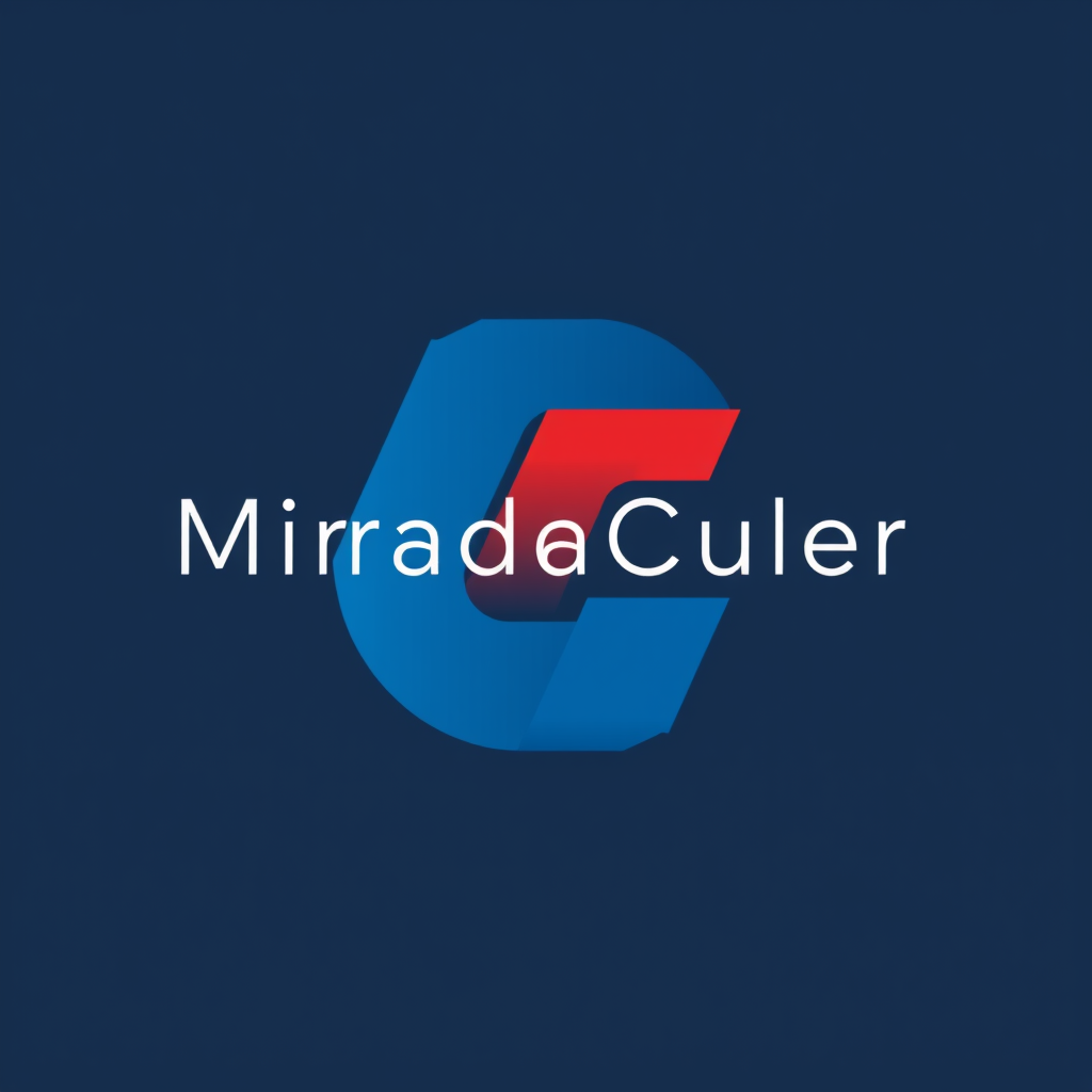 Main logo studio: Logo premium y minimalista para “MiradaCuler”, una marca deportiva y editorial. Crear un símbolo original basado en una “M” y una “C”, inspirado en un