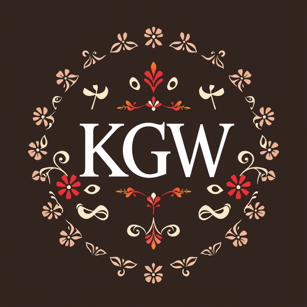 Main logo studio: Stwórz kolorowe, radosne logo dla „KGW Krzemieniew”. Polski folklor: barwne kwiaty, maki, chabry, malwy, ludowe ornamenty i wycinanki. Dodaj stylizowa