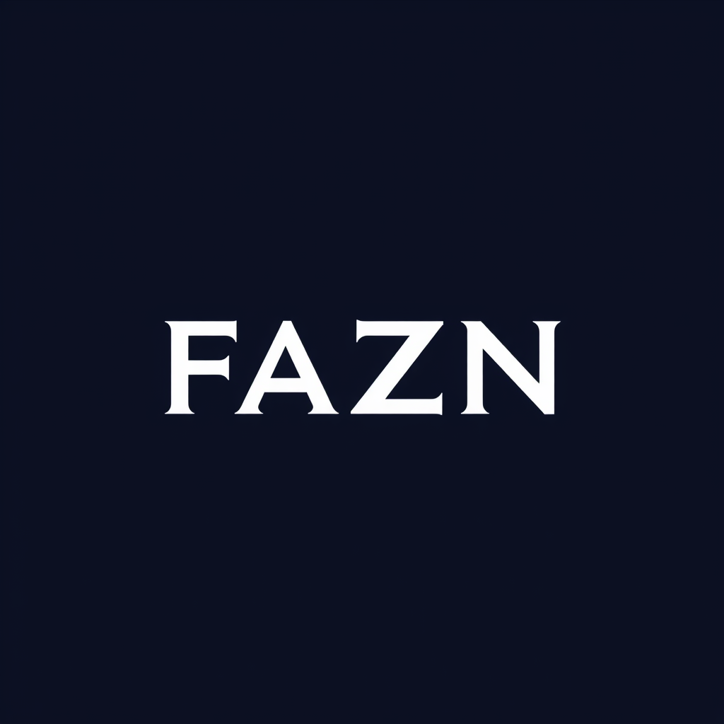 Main logo studio: FAZN. Brand that will be selling and reselling on social media platforms. Professional, clean, minimalist, customer enticing, trustworthy, business, p
