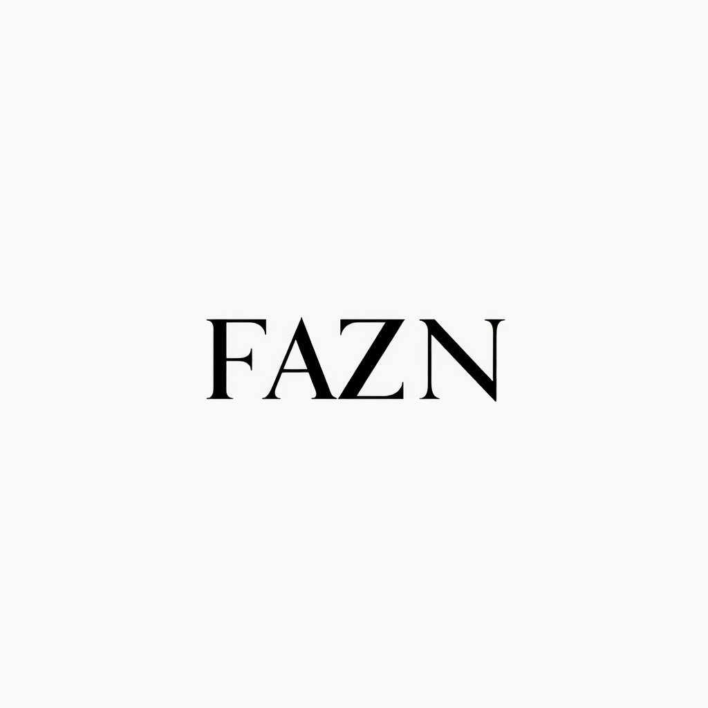 Monogram Logo idea: monogram logo combining the letters monogram logo combining the letters FAZN, clothing and bags brands , elegant intertwined letterforms, flat vector
