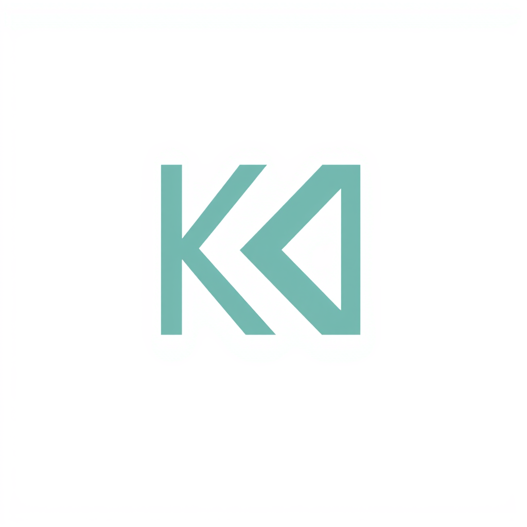 Main logo studio: Just a name logo with a backwards K and normal M