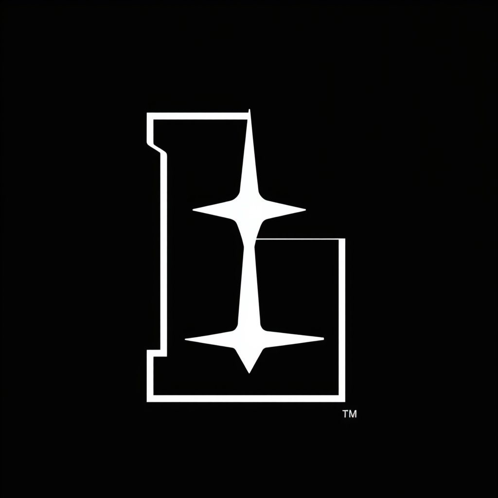 Main logo studio: peut tu nous faire un logo avec L2G pour imprimer sur des vetement avec le 2 garde le logo met le sur un fond noir sans le mec et le logo en noir et b