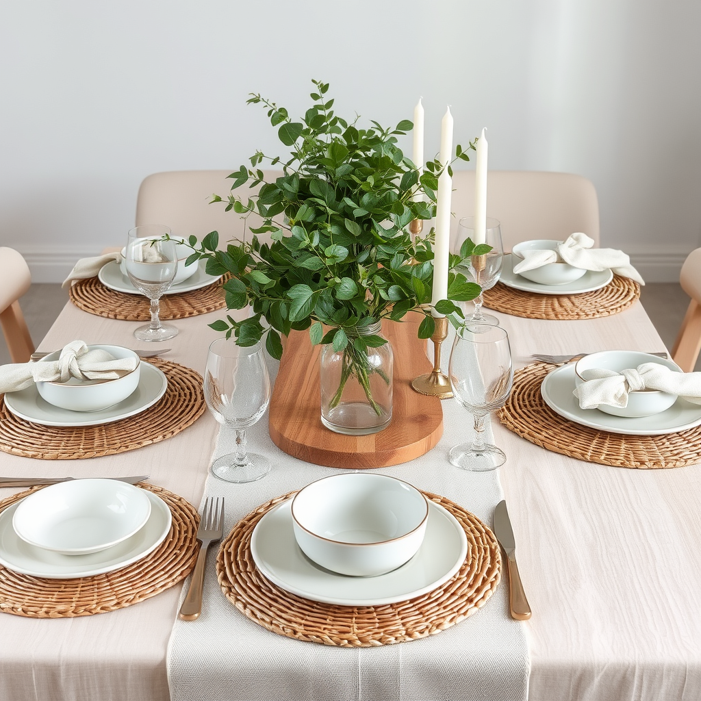 Main logo studio: There is something truly special about a dining table inspired by nature. The soft textures, earthy tones, and refreshing touch of greenery create a s