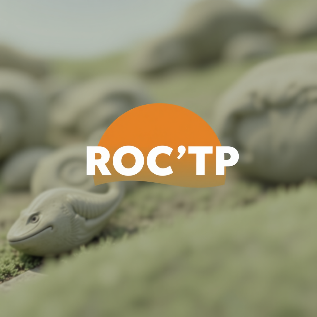 Main logo studio: logo ROC'TP entreprise de terrassement-paysage mer