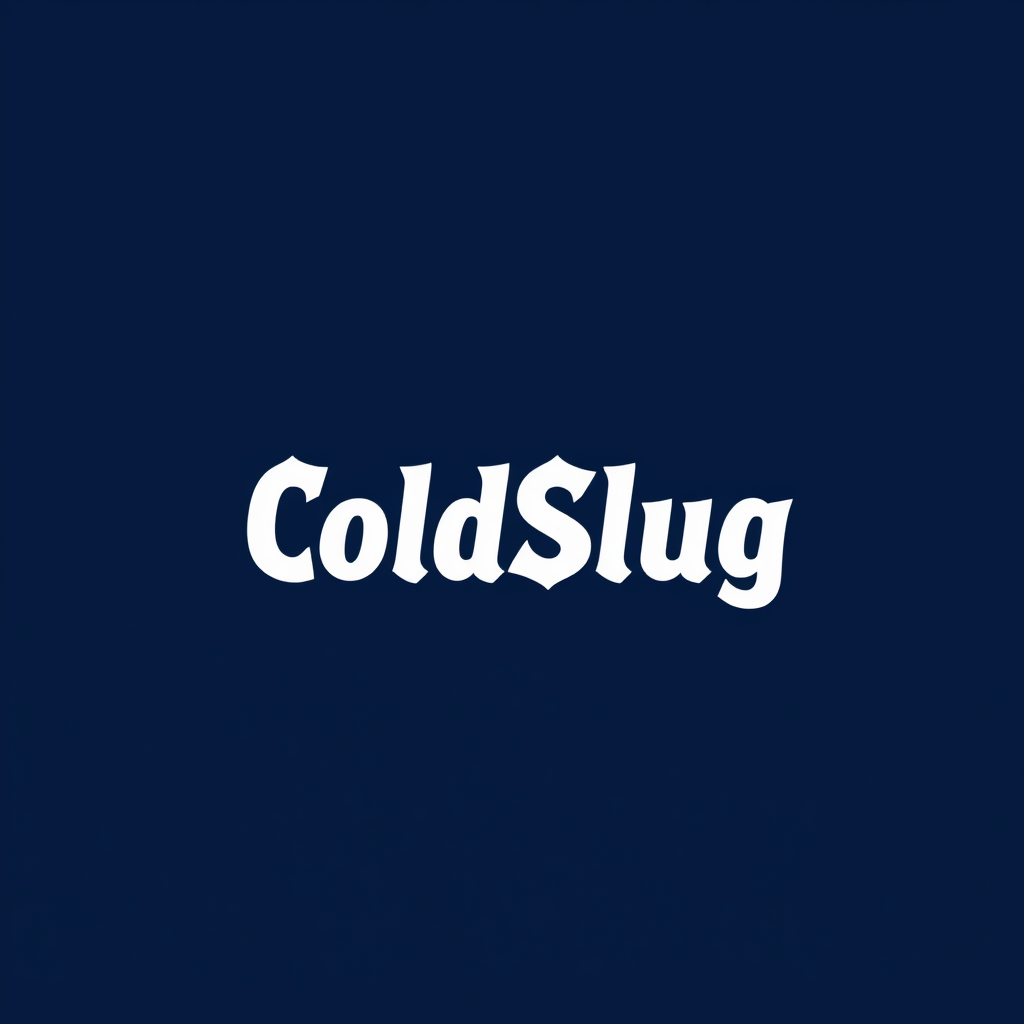 Main logo studio: Pour ma page de profile sur YouTube crée une image avec juste écrit mon pseudo ColdSlug en mode grave stylée, une autre image car là j'avais l'impress