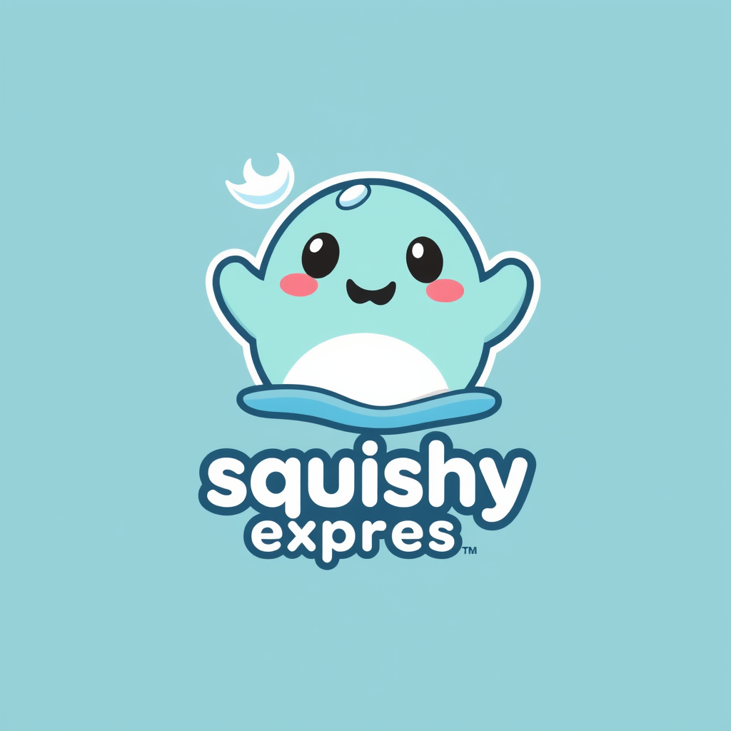 Main logo studio: un logo de una microempresa que sea de squishys y que tenga de nombre squishy express