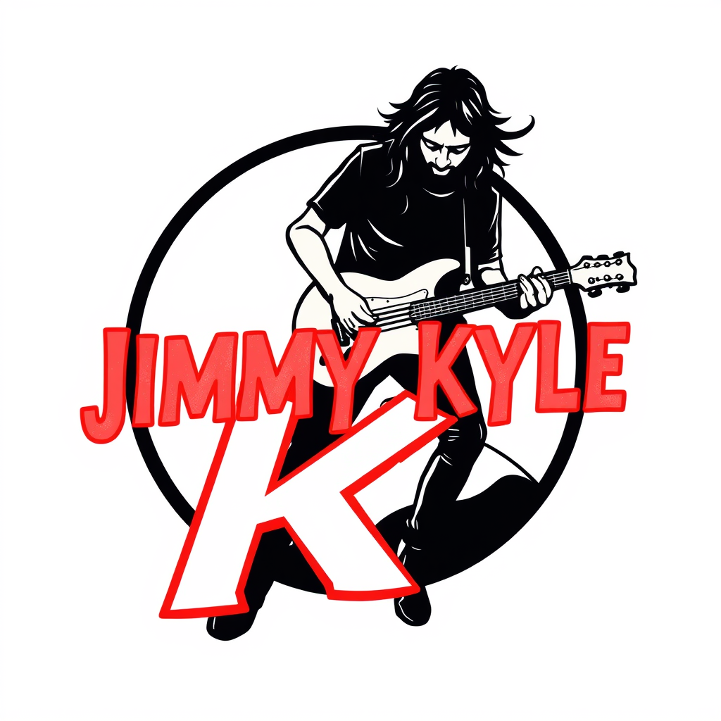 Main logo studio: Make a logo from musician Jimmy Kyle where the K is something cool music related