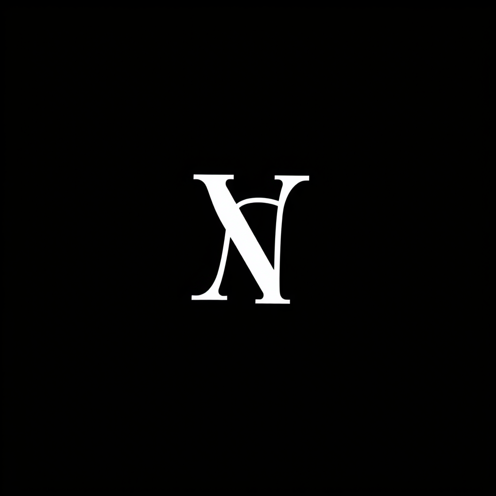 Main logo studio: S e N monogram più semplice e nitido con colori più caldi, come il nero su bianco, bello ma aggiungi anche la S