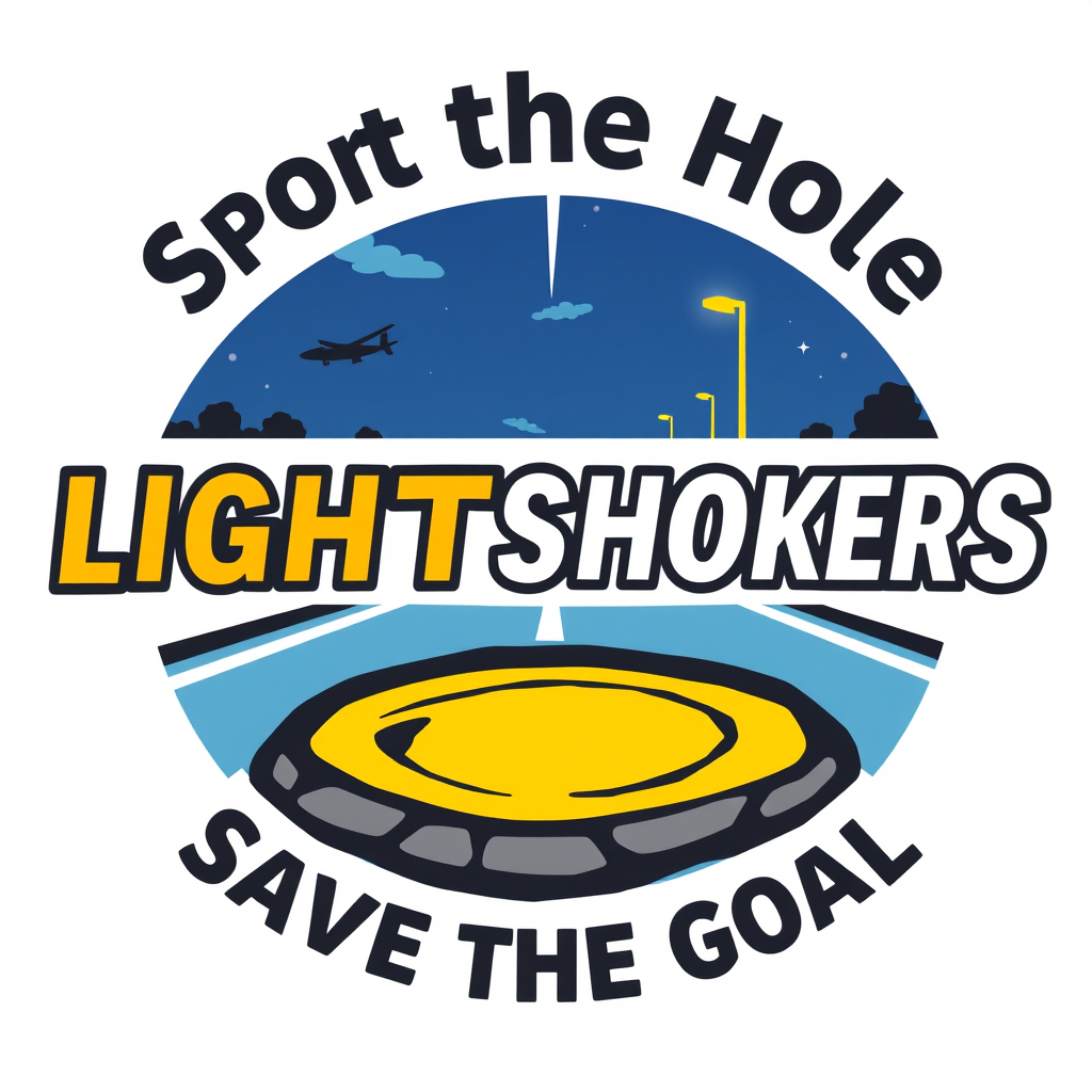 Main logo studio: Make a logo for Team Lightshokers and it should be very creative and it is for potholes in roads so make it for it and advert tagline in it that is Sp