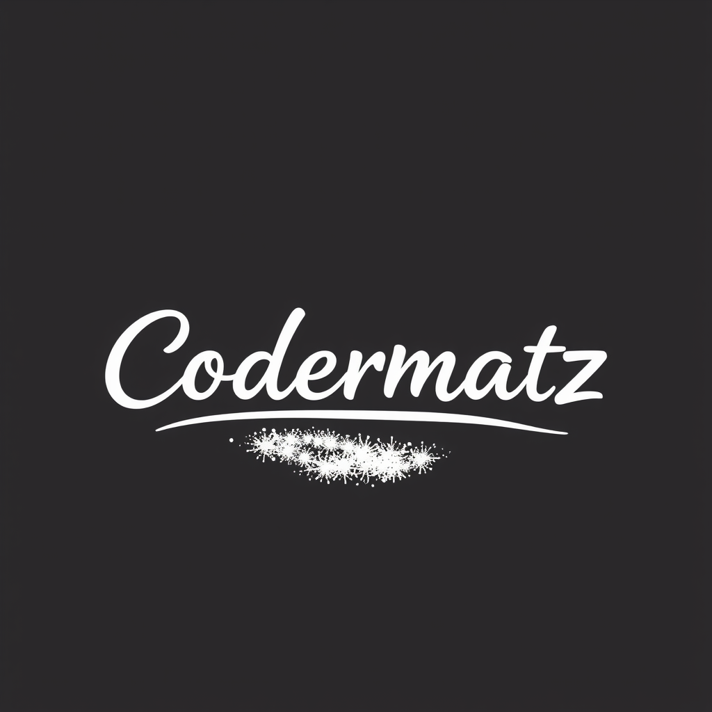 Main logo studio: crea una logo con la scritta Codermatz
