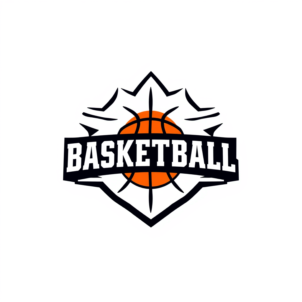 Main logo studio: Make a white background basketball logo