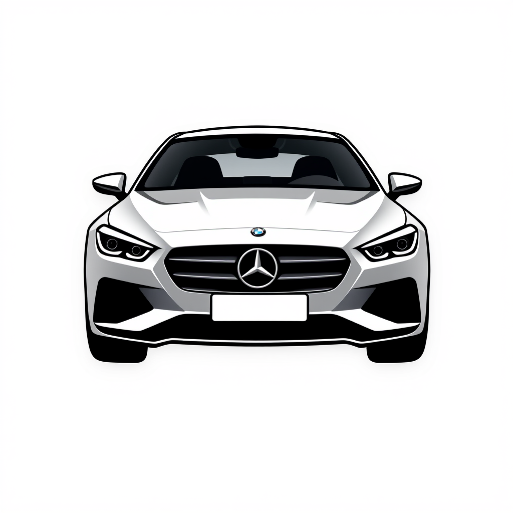 Main logo studio: Make a car logo with a white background