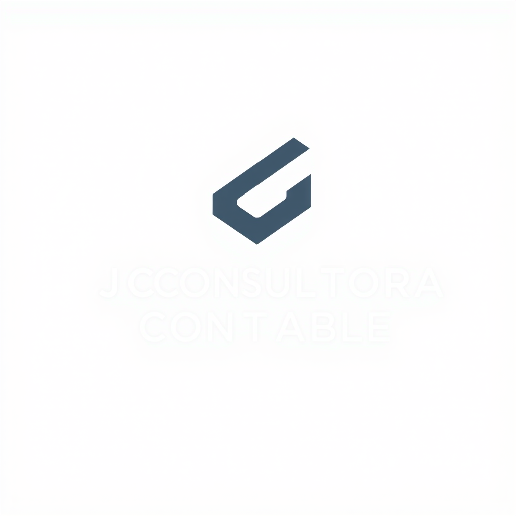 Minimalist Logo idea: minimalist logo, simple geometric mark for JC CONSULTORA CONTABLE , flat vector, clean lines, centered, solid white background, lots of negative space