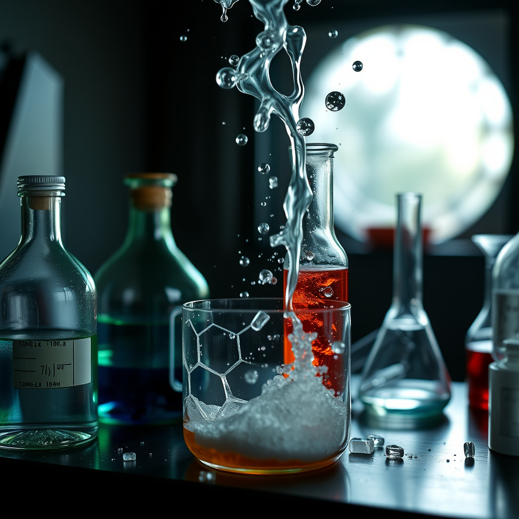 Main logo studio: mix it up mixing up chemicals and stuff scieny chemicals good but no human NO human no nktning judt chemicals beside each other