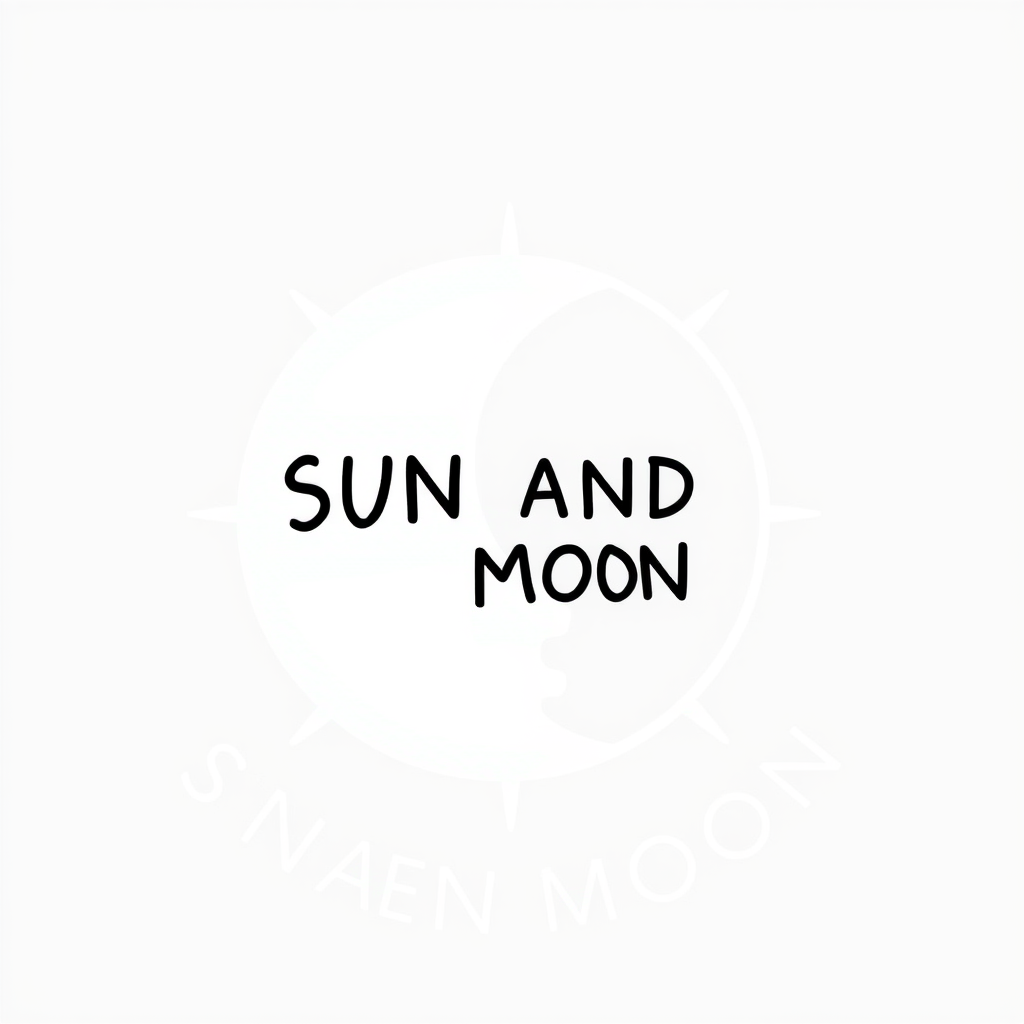Main logo studio: drawn logo with words "SUN AND MOON "
