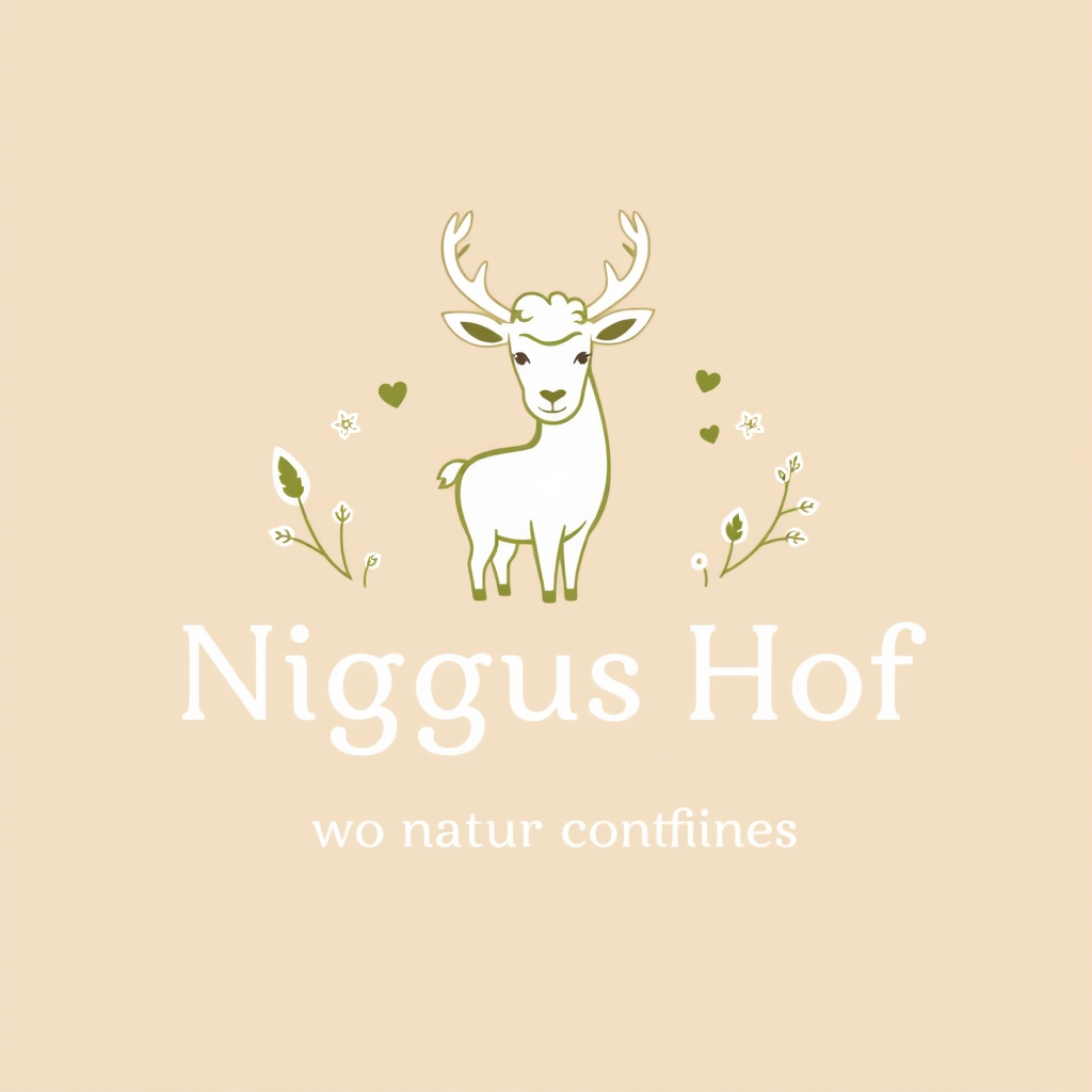 Main logo studio: Minimalistisches, modernes Logo für „Niggus Hof“, einen familiären Bauernhof mit Spielgruppe und kreativen Angeboten für Familien. Ein stilisiertes, s