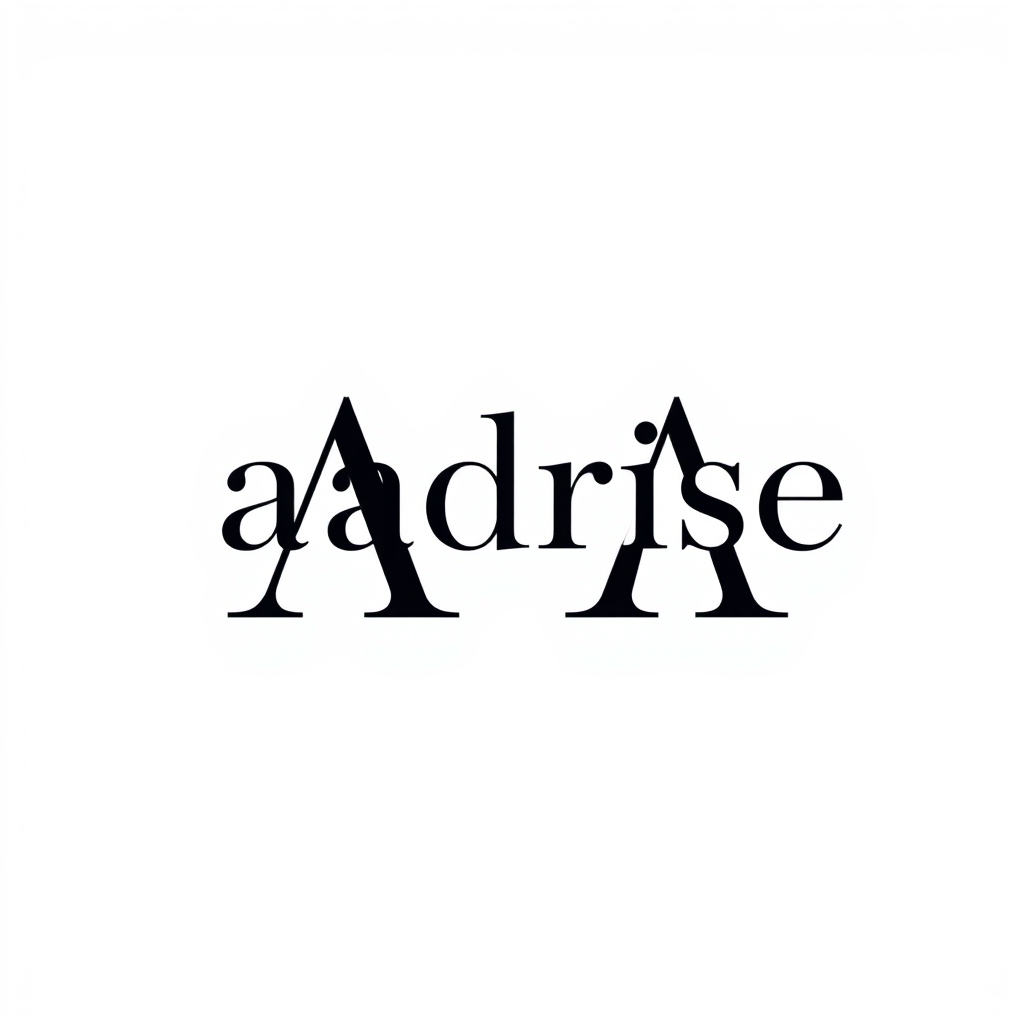 Monogram Logo idea: monogram logo combining the letters Aadrise - Focus on initials AA and Conceptualize Rise , elegant intertwined letterforms, flat vector logo, centere