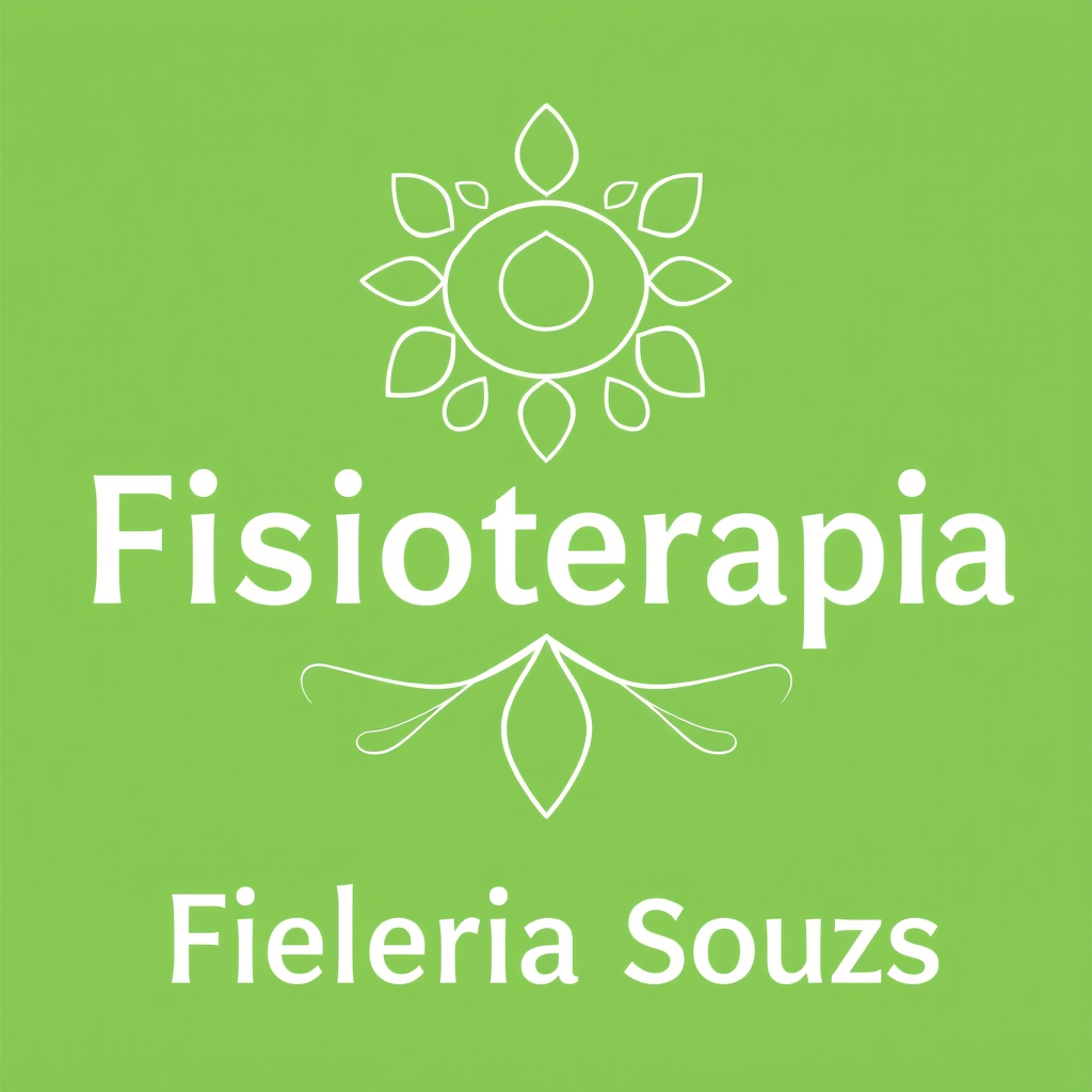 Main logo studio: LOGO : Fisioterapia. Valeria Souzs. Color en tonalidades de verde. Simple