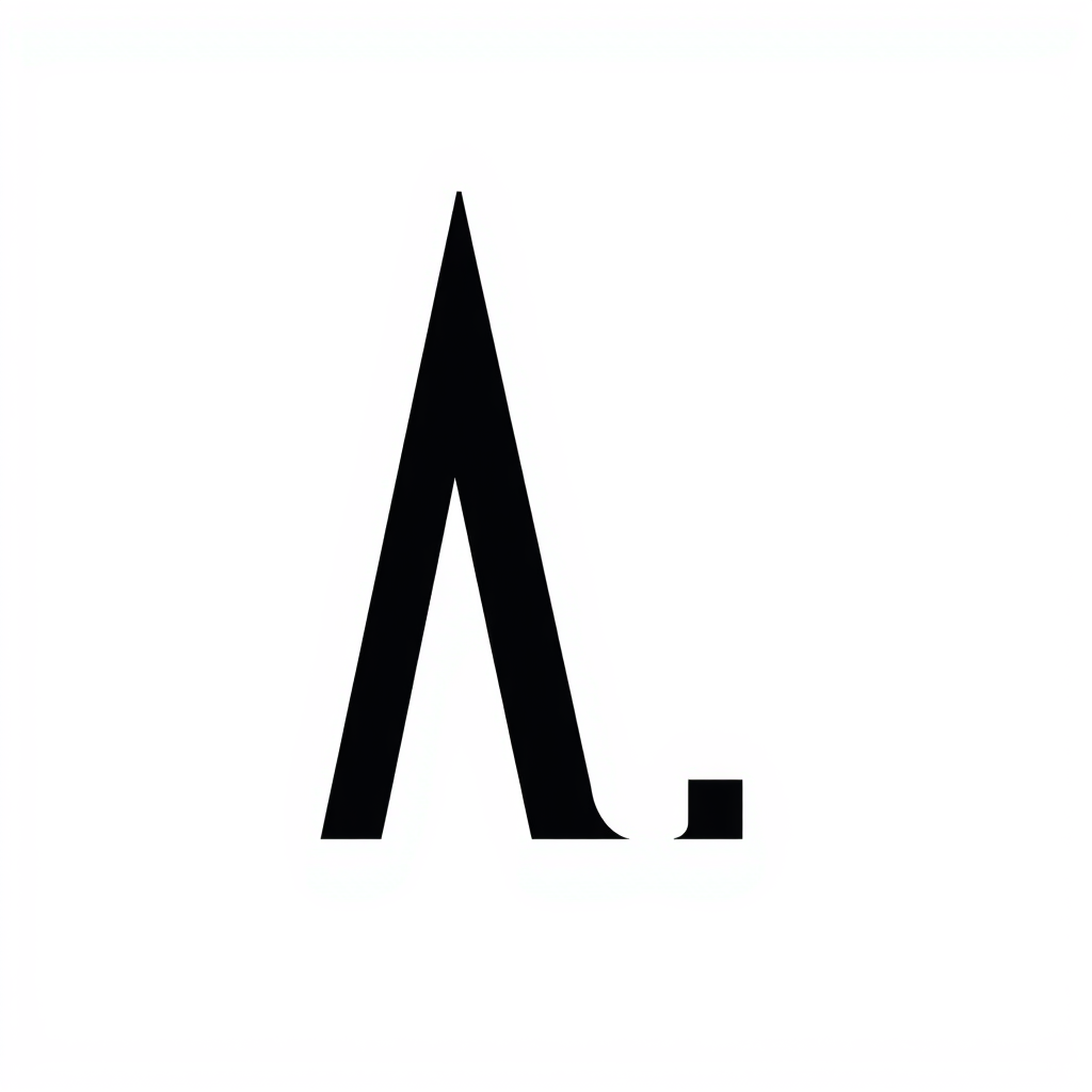 Main logo studio: Keep the exact same A + vertical axis logo concept and structure from the previous successful design. Do not change the shape, proportions or composit