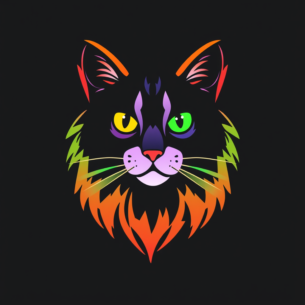 Main logo studio: Create a rainbow version of the cat logo
