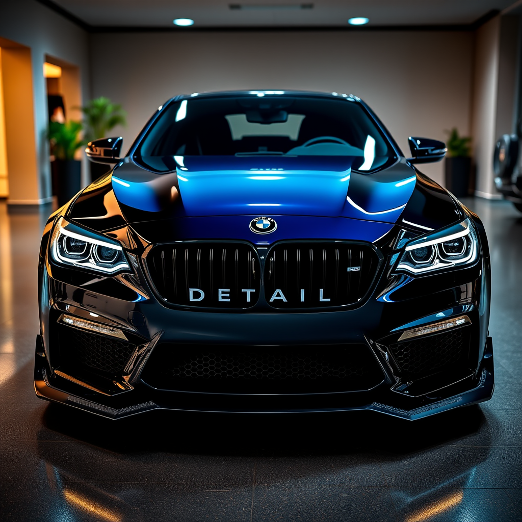 Main logo studio: My brand is called "Nitidus Detail" and it offers premium car detailing. you may use black, white, blue and GOLD.