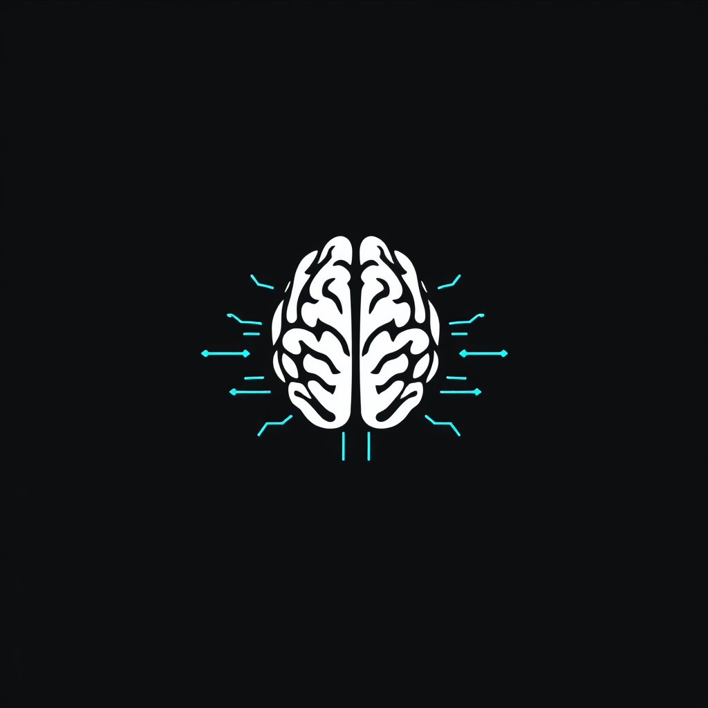 Main logo studio: Minimalist modern logo for a psychology and human behavior brand called Codigo Mental. Dark, mysterious and intelligent aesthetic. Stylized human brai