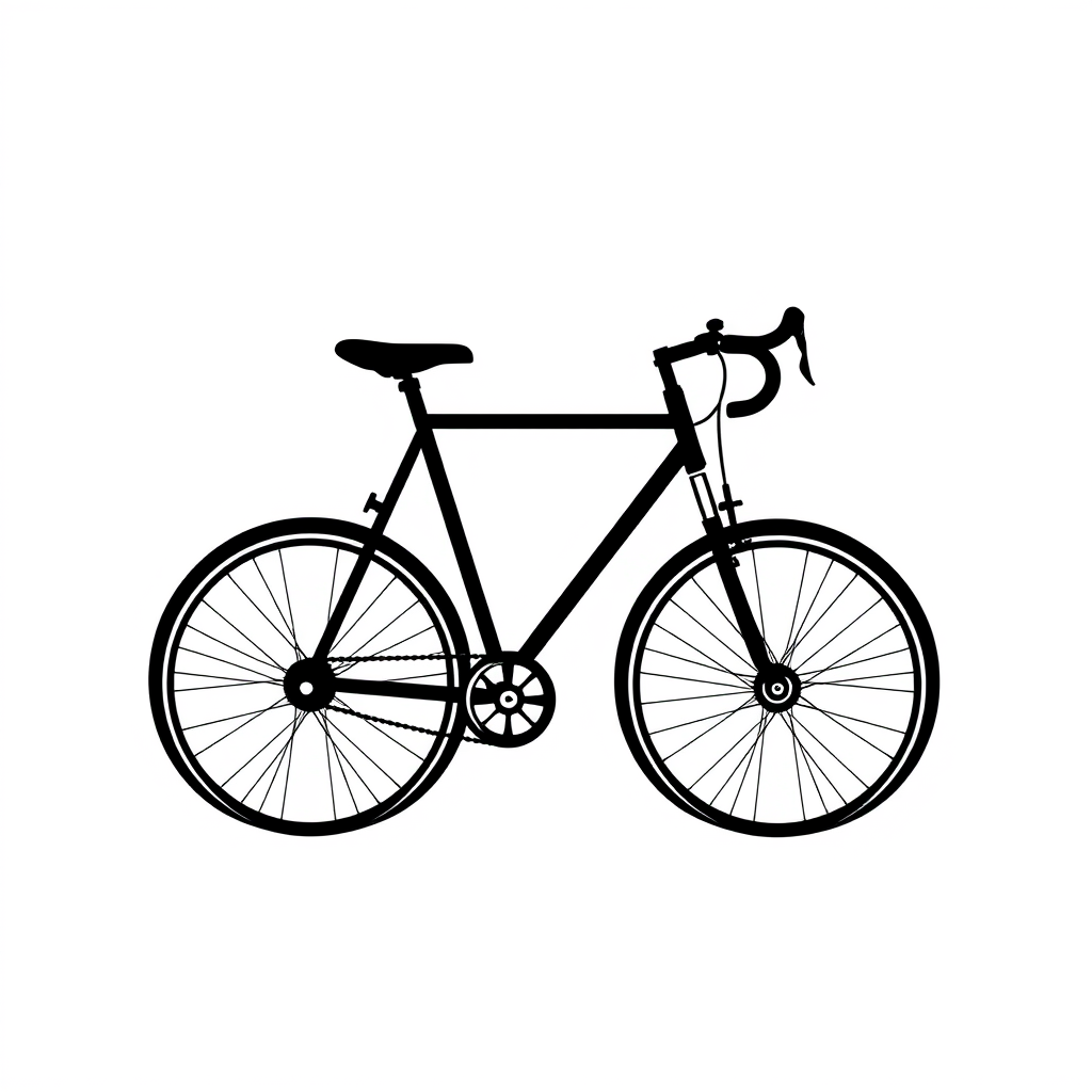 Main logo studio: Make a bicycle logo. With a white background