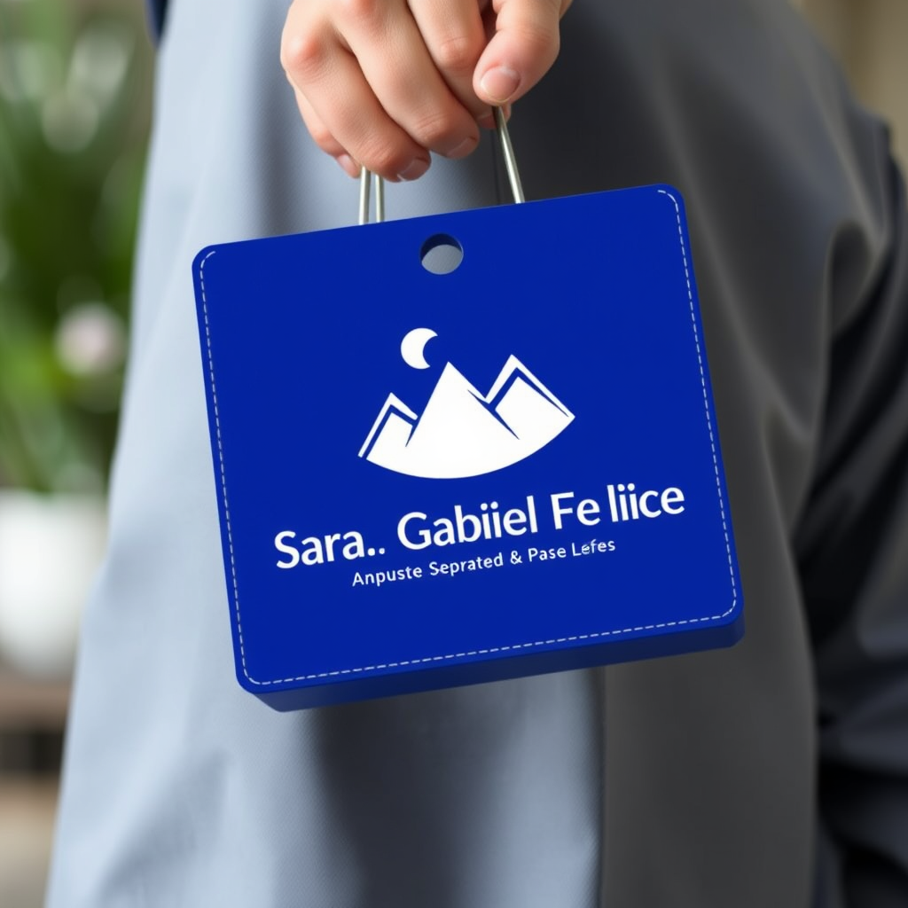 Main logo studio: Voglio creare un logo da far stampare su un portatessere in pelle o fibra di carbonio da uomo che andrò a ordinare su Alibaba per poter poi vendere su