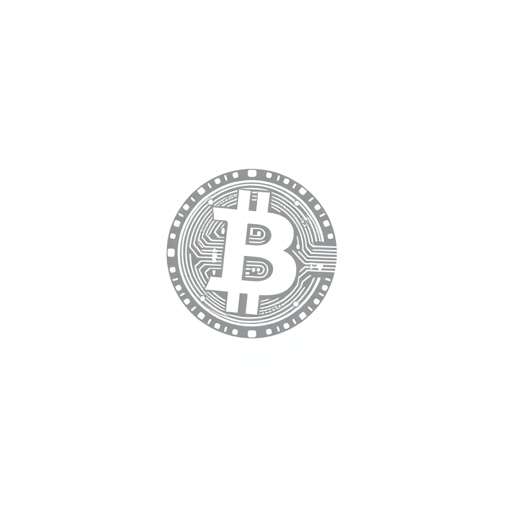 Main logo studio: Create a logo. Image of a white bitcoin background.