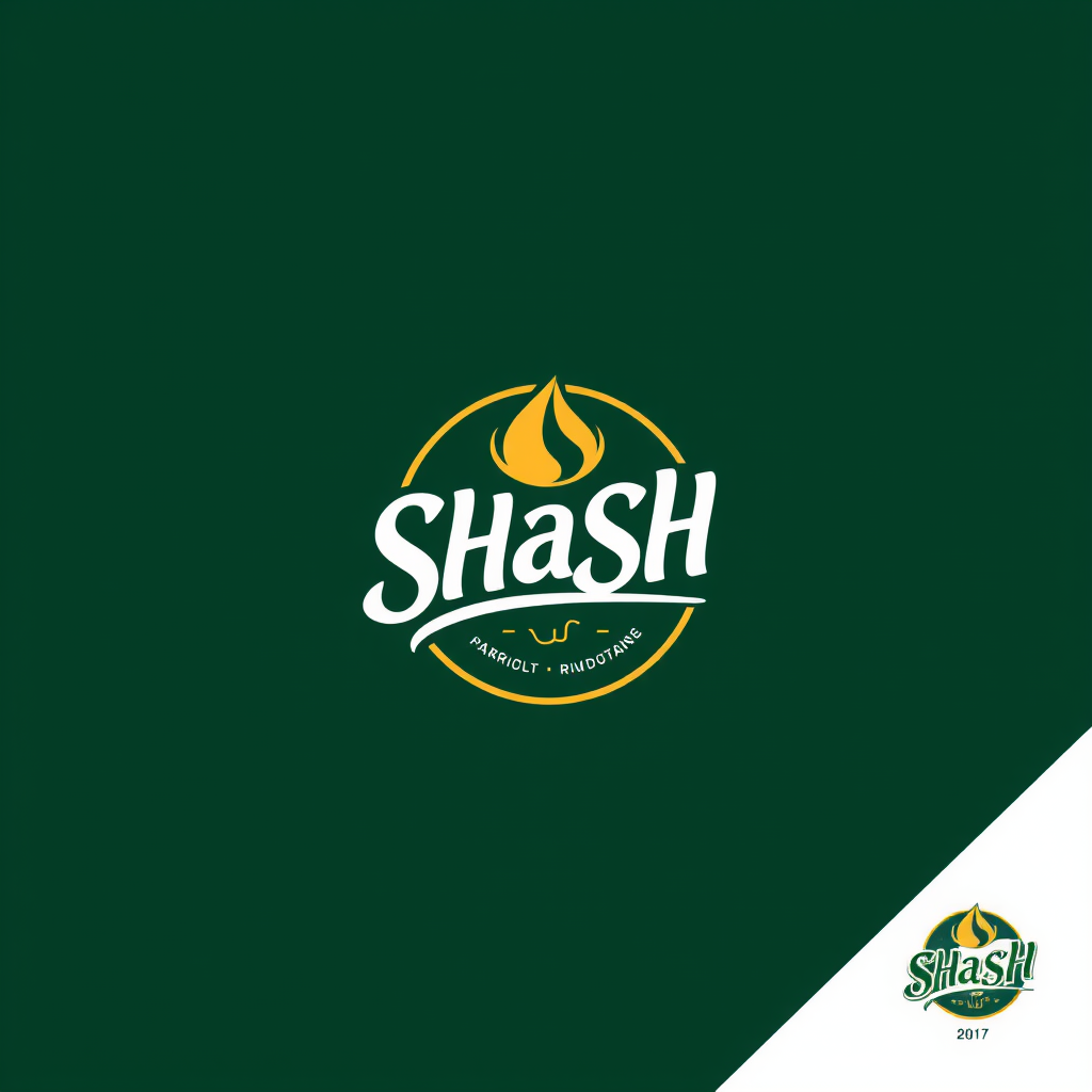 Main logo studio: SHaSH name brand عاوز لوجو عصري بخط عصري يكون مدموج فيه كاميرا بشكل احترافي متداخل