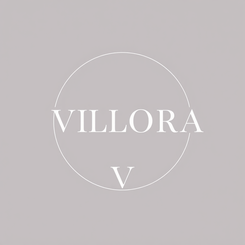 Main logo studio: un grand cercle fin ; un cercle intérieur plus délicat ; entre les deux cercles, comme une couronne ; , avec une typographie serif élégante et légèrem